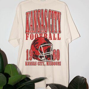 Vintage 90s kansas city chiefs football 1960 retro tee shirt vtg